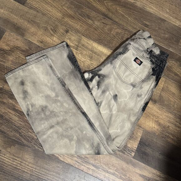 Dickies Grunge Bleach-Wash Black Jeans Trash Street Wear Men’s 32x32 (30x29) - Picture 1 of 10